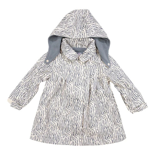 Polar Fleece Lined Raincoat - Tiger Stripes Tapioca