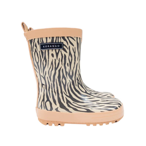 Gumboots - Tiger Stripes Dusty Pink/Tapioca