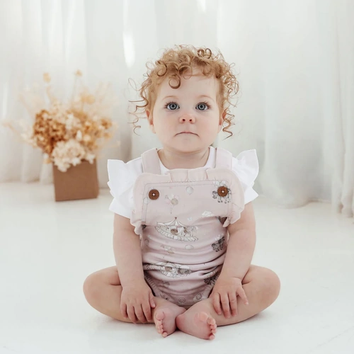 Carousel Ruffle Playsuit - Mauve
