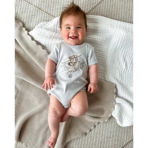 Flying Oli Bear Onesie - Blue