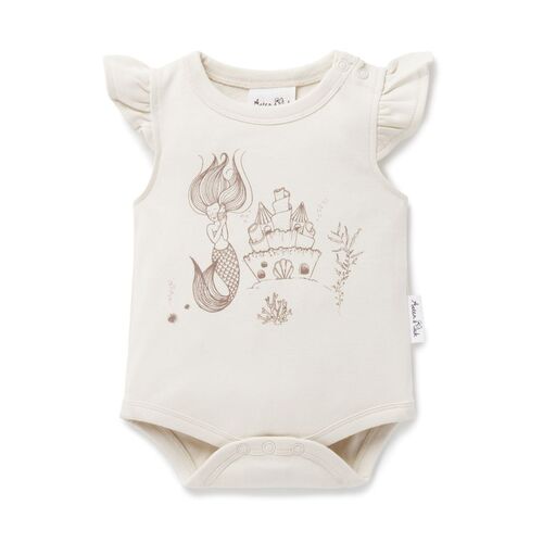 Mermaid Print Flutter Onesie - Dove