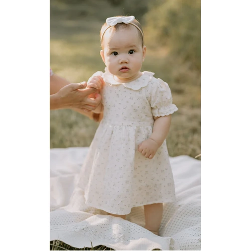 Sofia Floral Dress - Ivory