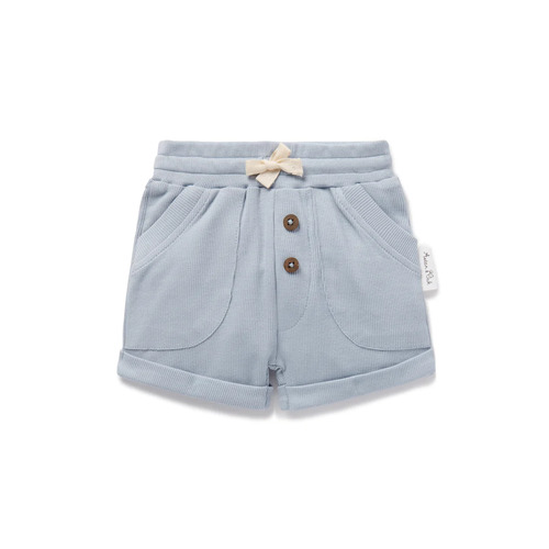 Zen Blue Rib Pocket Shorts - Blue