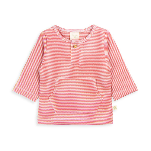 Tee | Long Sleeve Henley | Cedar Stripes
