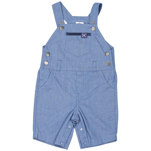 Whale Chambray Overalls - Blue