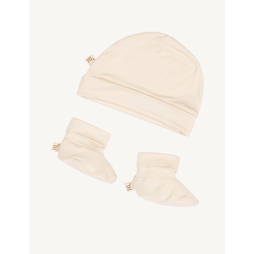 Boody Baby Beanie & Booties Pack - Chalk