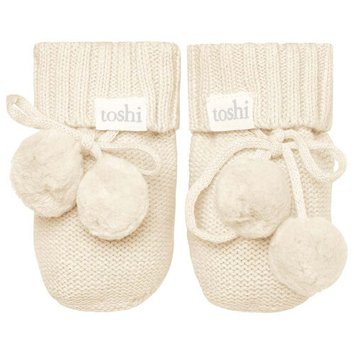 Organic Baby Booties Marley - Feather