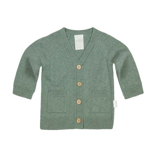 Organic Cardigan Remy - Eucalyptus