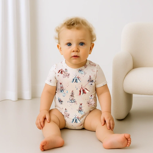 Bamboo Bodysuit - Circus Bunnies