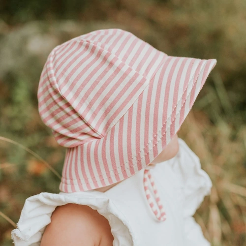Toddler Bucket Sun Hat I Pink Stripe