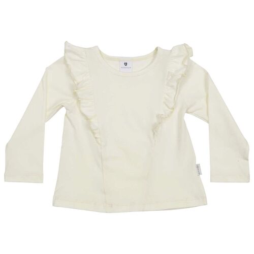 Natural Girl Frill Top - Ivory