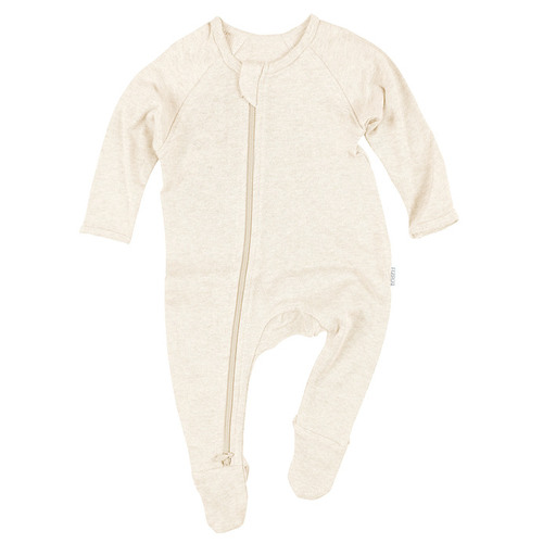 Organic Onesie L/S Dreamtime Zip Romper - Feather