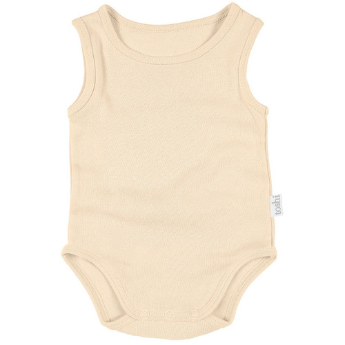 Organic Onesie Singlet Dreamtime - Almond