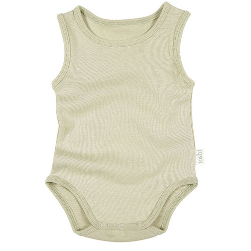 Organic Onesie Singlet Dreamtime - Thyme