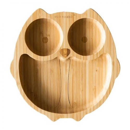 Eco Rascals Organic Bamboo Suction Plate - Owl