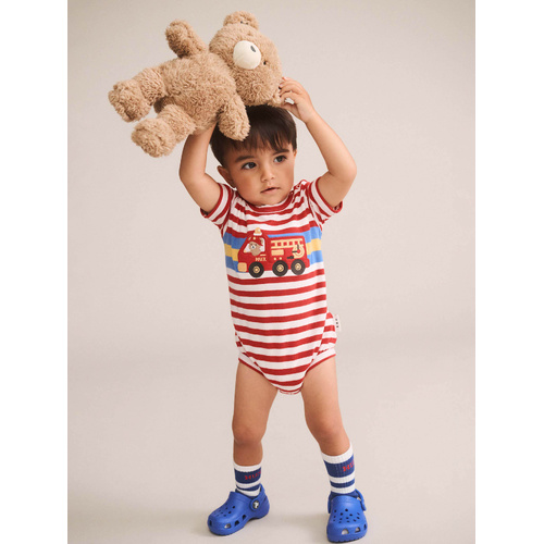 Romper | Stripe | Fireman Huxbear