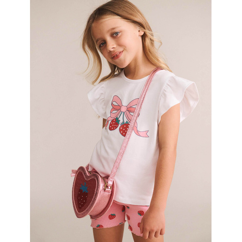 Tee | Fill Sleeve | Strawberry Bow