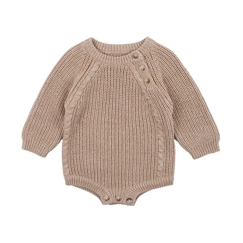 Rib Knit Bodysuit - Oat