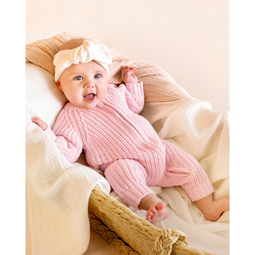 Onesie | Knit | Pale Pink