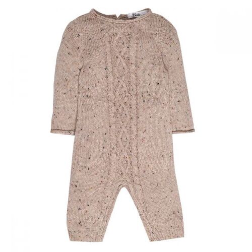 Tate Knitted Romper - Taupe Fleck