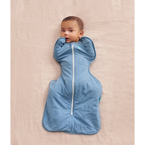 Love to Dream | Swaddle Up | Quilted Stretch Cotton | Storm Blue Pebbles [2.5 TOG]