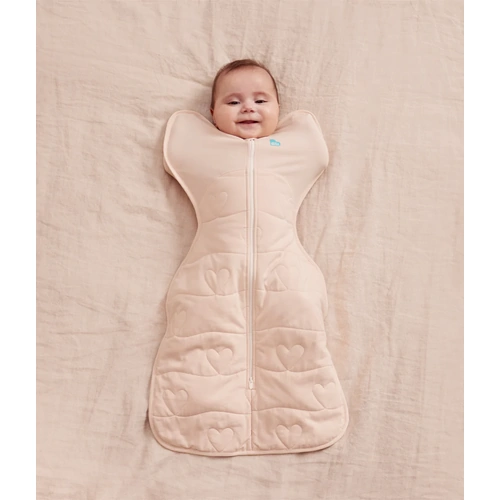 Love to Dream | Swaddle Up | Quilted Stretch Cotton | Blush Heart [3.5 TOG]