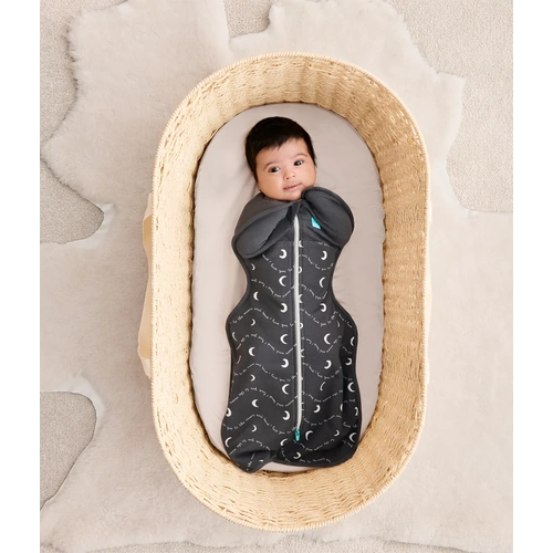 Sleep Garment | Swaddle Up | Stretch Cotton Fleece | Moon and Back [1.5 TOG, Charcoal]