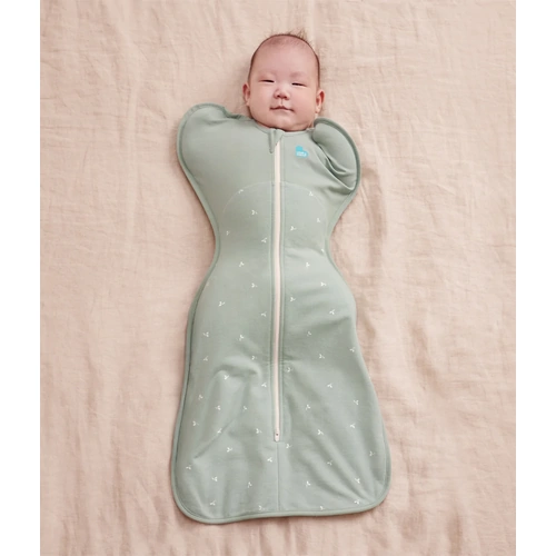 Love to Dream | Swaddle Up | Stretch Cotton Fleece | Olive Twigs [1.5 TOG]