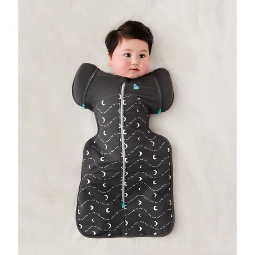 Sleep Garment | Swaddle Up Transitional | Stretch Cotton Fleece | Moon and Back [1.5 TOG, Charcoal]