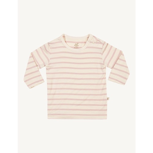 Long Sleeve Top - Chalk/Rose Stripe