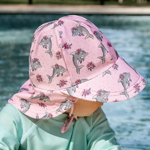 Swim Legionnaire Flap Beach Hat I Dolphin