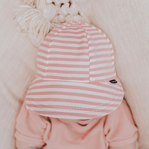 Legionnaire Flap Sun Hat I Pink Stripe