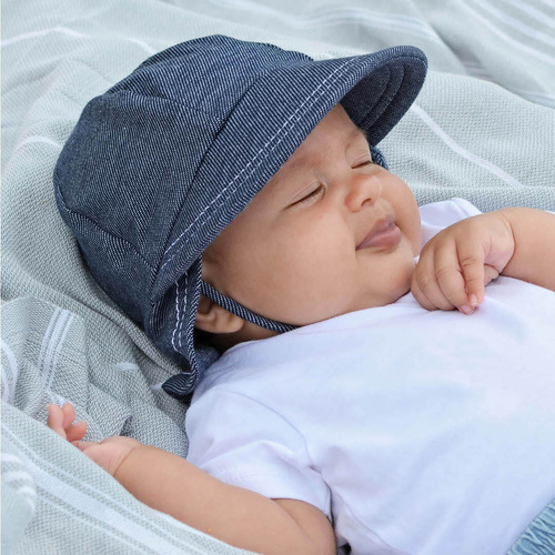 Legionnaire Hat With Strap I Denim