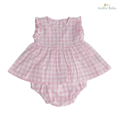 Lottie Dress + Bloomers - Pink Gingham