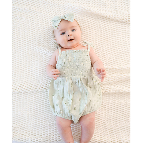 Romper | Muslin Bubble | Daisy Green