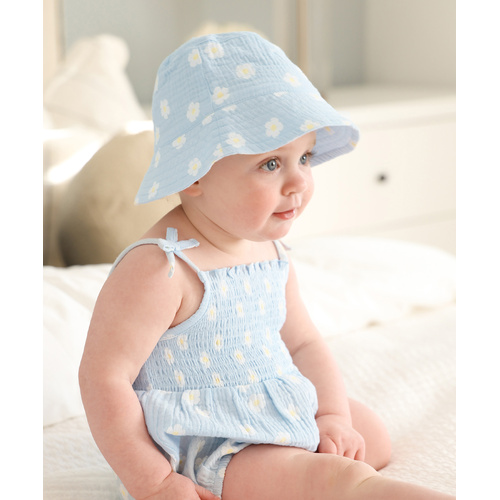 Hat | Muslin Bucket | Daisy Blue