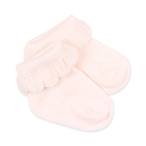 Bebe Drop Needle Socks - Pale Pink