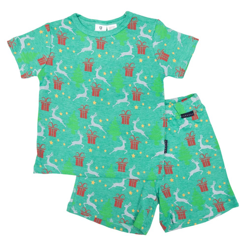 Xmas Short Sleeve Pyjamas - Green