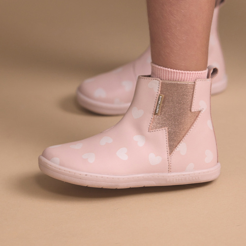 Boot | Leather with Velcro Straps | Bolt Hearts