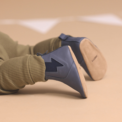 Boot | Pull On Leather | Baby Electric Indigo