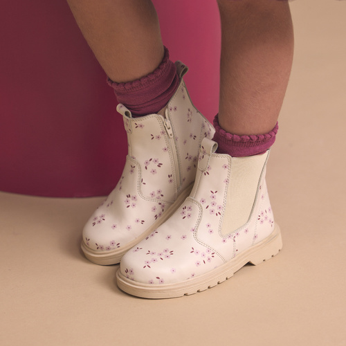 Boot | Leather with Inner Zip | Hudson Winter Bloom