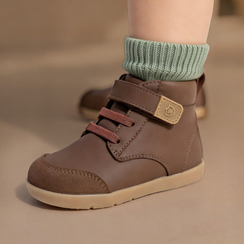 Sneaker | Leather with Elastic Laces | Jessie Chocolate