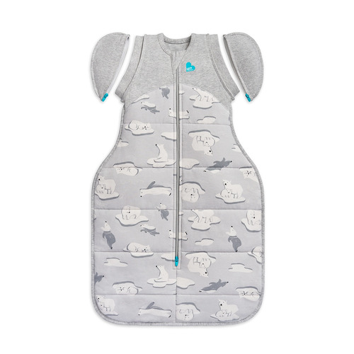 LOVE TO dream Swaddle Up Extra Warm Transition Bag - 3.5 Tog - South Pole Grey