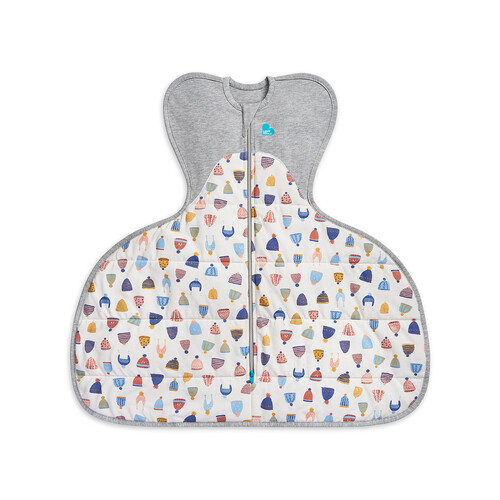 LOVE TO dream Swaddle Up Warm - 2.5 Tog  - Hip Harness Happy Hats Print