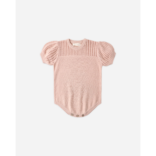 Romper | Pointelle Knit | Melon