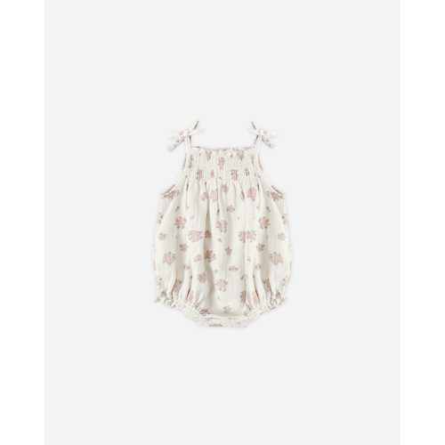 Romper | Smocked | Berry Garden Rose Ivory