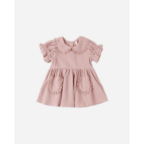Dress | Lace Ruffle Trim | Marisol Mauve
