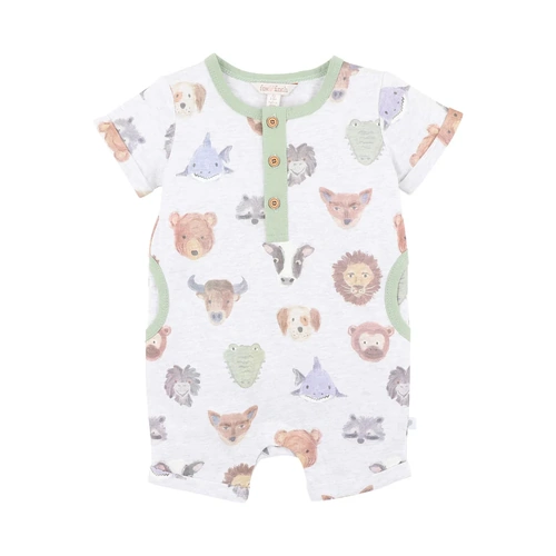 Wildlings Short Sleeve Henley Romper