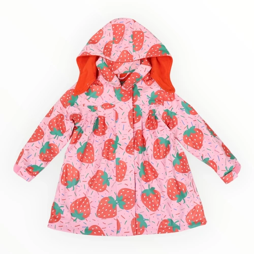 Raincoat | Removable Hood | Strawberries & Sprinkles Cream