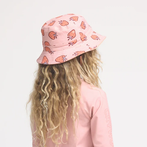 Crywolf I Reversible Bucket Hat I Strawberry Splash